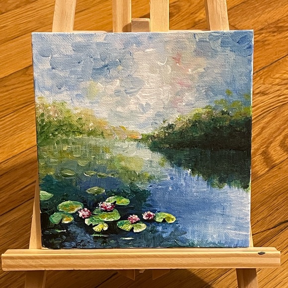 Other - Original Artwork! Monet Style Lily Pond Canvas Art
